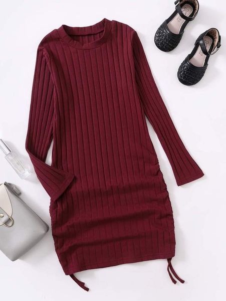 girls ruched tie side ribbed knit dress she, Red;yellow
girls ruched tie side ribbed knit dress she, Red;yellow