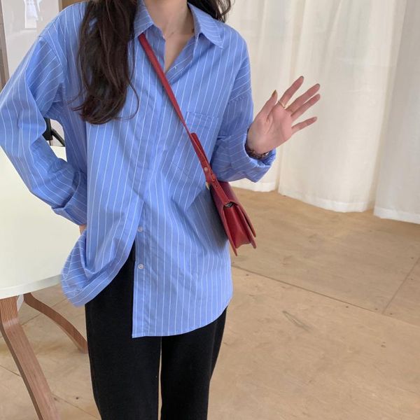 women's blouses & shirts vintage blouse women long sleeves spring 2021 female loose stripe shirt casual pocket blusa 831e, White
women's blouses & shirts vintage blouse women long sleeves spring 2021 female loose stripe shirt casual pocket blusa 831e, White