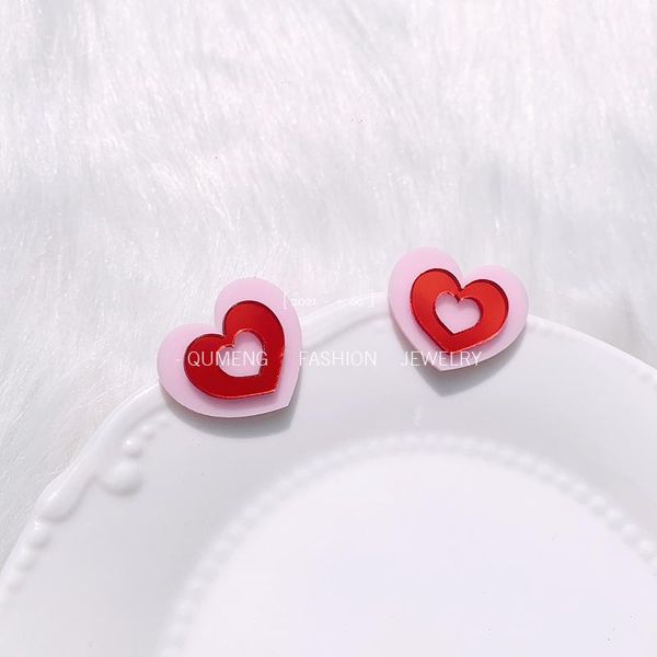 stud trend 2021 lovely girl sweet double heart love mirror ear studs colorful acrylic little fresh earrings, Golden;silver
stud trend 2021 lovely girl sweet double heart love mirror ear studs colorful acrylic little fresh earrings, Golden;silver