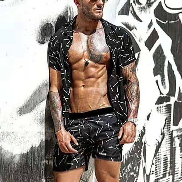 men's tracksuits 2021 summer men hawaiian sets printing short sleeve button shirt and beach shorts streetwear casual mens suit 2 pieces, Gray
men's tracksuits 2021 summer men hawaiian sets printing short sleeve button shirt and beach shorts streetwear casual mens suit 2 pieces, Gray