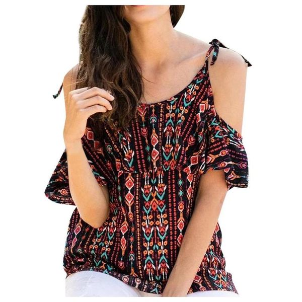 jaycosin women vintage off shoulder print short sleeve blouse ladies casual loose summer plus size clothing, White
jaycosin women vintage off shoulder print short sleeve blouse ladies casual loose summer plus size clothing, White