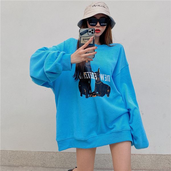 2021 new autumn cartoon letter printing loose round neck thinner mid-length sweatshirt fashion all-match hoodie iukk, Black
2021 new autumn cartoon letter printing loose round neck thinner mid-length sweatshirt fashion all-match hoodie iukk, Black
