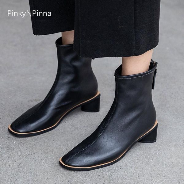 boots luxury women soft sheepskin ankle back zip designer runway style black genuine leather booties office party fashion shoes
boots luxury women soft sheepskin ankle back zip designer runway style black genuine leather booties office party fashion shoes