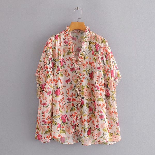2021 women v neck agaric lace floral print smock blouse regular shirts women batwing sleeve femininas chemise chiffon blusas ls6461, White
2021 women v neck agaric lace floral print smock blouse regular shirts women batwing sleeve femininas chemise chiffon blusas ls6461, White
