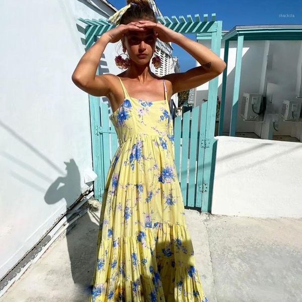 bow strap floral print dress long women boho beach summer cool ruffle yellow sundress vestidos casual dresses, Black;gray
bow strap floral print dress long women boho beach summer cool ruffle yellow sundress vestidos casual dresses, Black;gray