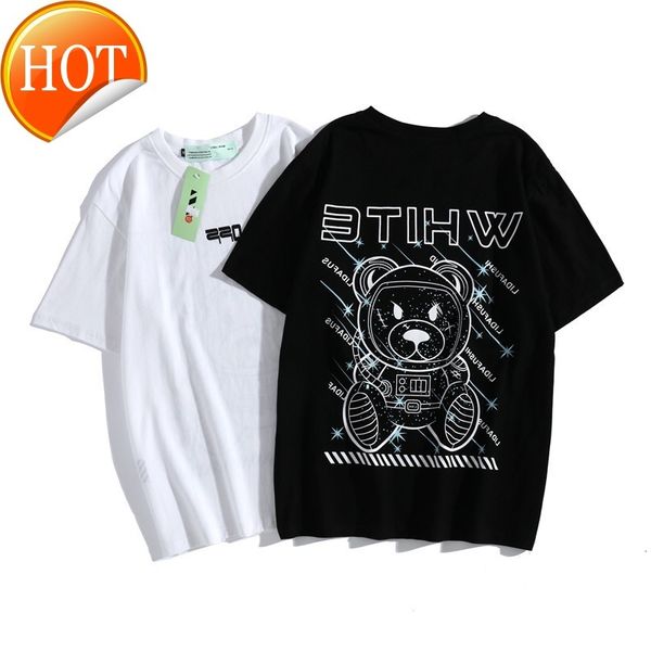 white off new bar fashion line cartoon bear lovers t-shirt men's and women's loose t-shirts, White;black
white off new bar fashion line cartoon bear lovers t-shirt men's and women's loose t-shirts, White;black