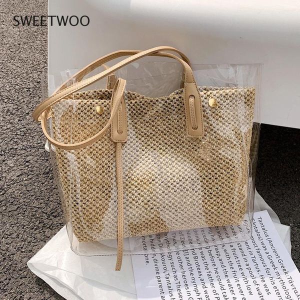evening bags big bag summer tote handbag for women large capacity transparent pvc shoulder luxury fashion beach vacation designer
evening bags big bag summer tote handbag for women large capacity transparent pvc shoulder luxury fashion beach vacation designer