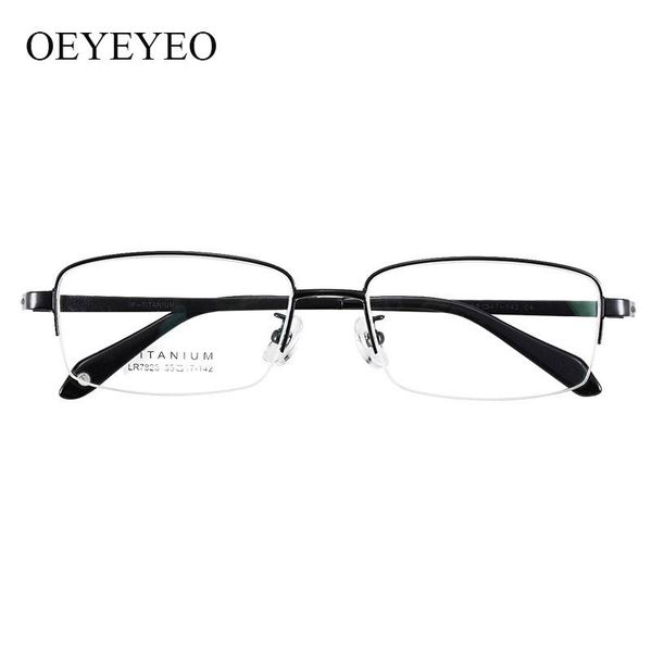 fashion sunglasses frames titanium super light good toughness definition flexible glasses men half rim prescription optical frame, Black
fashion sunglasses frames titanium super light good toughness definition flexible glasses men half rim prescription optical frame, Black