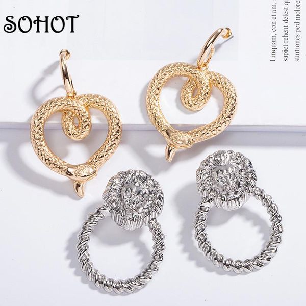 stud so ethnic style cute animal round circle snake shape women earrings trendy punk female jewelry brincos, Golden;silver
stud so ethnic style cute animal round circle snake shape women earrings trendy punk female jewelry brincos, Golden;silver