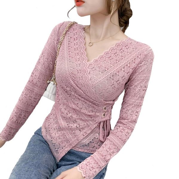 women's blouses & shirts fashion hollow out lace shirt 2021 spring long sleeve blouse v-neck tie rope crochet, White
women's blouses & shirts fashion hollow out lace shirt 2021 spring long sleeve blouse v-neck tie rope crochet, White