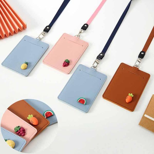card holders girl cartoon identity badge cover wallet women fruit id holder bags students bus case with neck string, Brown;gray
card holders girl cartoon identity badge cover wallet women fruit id holder bags students bus case with neck string, Brown;gray