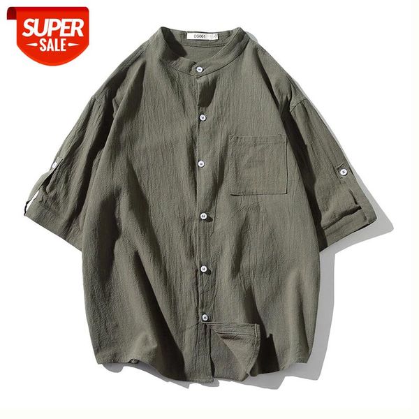 summer short-sleeved shirt men's casual cotton and linen slim comfortable breathable collarless solid color shirt large size 5xl #fn83, White;black
summer short-sleeved shirt men's casual cotton and linen slim comfortable breathable collarless solid color shirt large size 5xl #fn83, White;black