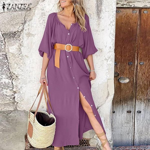 casual dresses fashion lady party loose womens bohemian long shirt dress 2021 autumn elegant vestidos zanzea holiday solid maxi, Black;gray
casual dresses fashion lady party loose womens bohemian long shirt dress 2021 autumn elegant vestidos zanzea holiday solid maxi, Black;gray