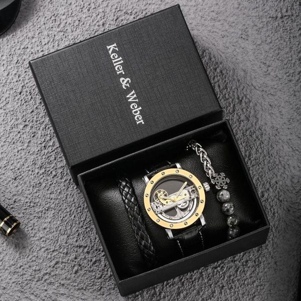 wristwatches keller & weber men's watch full hollow single bridge mechanical gold is the gift for men, Slivery;brown
wristwatches keller & weber men's watch full hollow single bridge mechanical gold is the gift for men, Slivery;brown