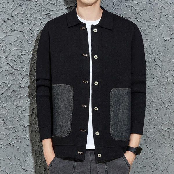 men's sweaters 2021 men autumn winter fashion knitted sweater coats male casual warm patchwork outwear knitwear cardigan jackets w696, White;black
men's sweaters 2021 men autumn winter fashion knitted sweater coats male casual warm patchwork outwear knitwear cardigan jackets w696, White;black