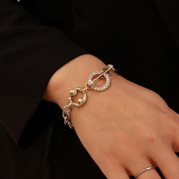 link chain amorcome stylish cable bracelet women men simple metal alloy on the wrist bracelets classic jewelrylink, Black
link chain amorcome stylish cable bracelet women men simple metal alloy on the wrist bracelets classic jewelrylink, Black