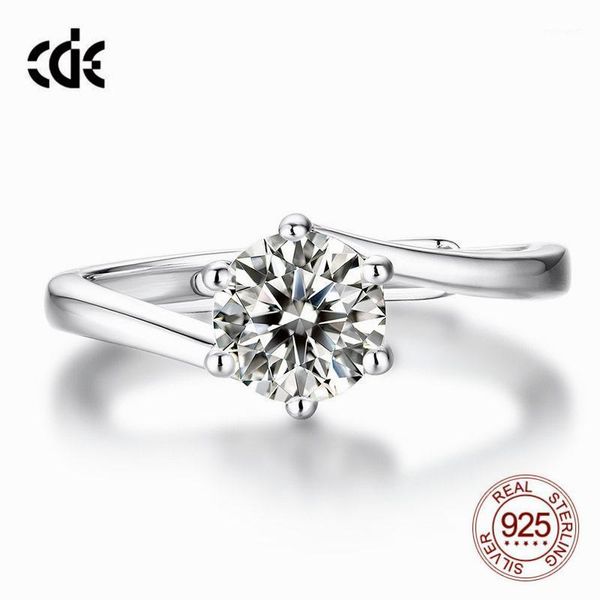 cluster rings cde brand jewelry round 1ct diamond solitaire engagement wedding ring women 925 sterling silver for your lover1, Golden;silver
cluster rings cde brand jewelry round 1ct diamond solitaire engagement wedding ring women 925 sterling silver for your lover1, Golden;silver
