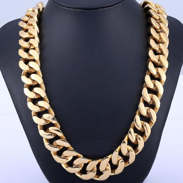 chains 20mm heavy cool stainless steel gold cuban curb chain men's necklace or bracelet bangle 7"-40" jewelry gift, Silver
chains 20mm heavy cool stainless steel gold cuban curb chain men's necklace or bracelet bangle 7"-40" jewelry gift, Silver