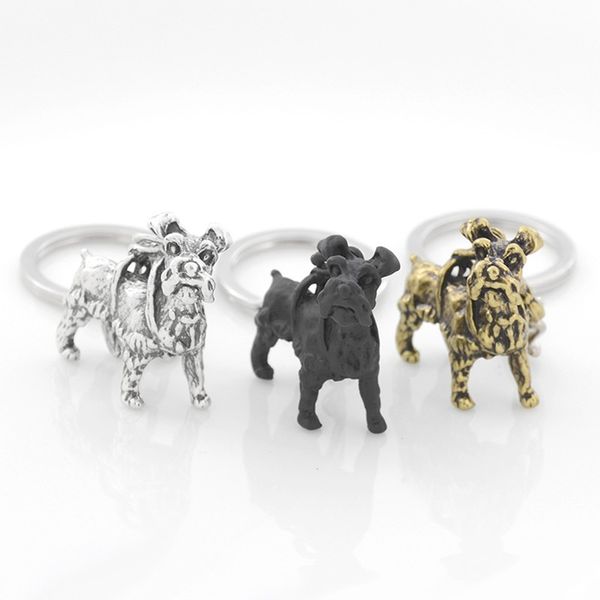 miniature schnauzer keychain vintage metal dog pendant key chain keyring bag charm couple gift women men child fashion jewelry, Silver
miniature schnauzer keychain vintage metal dog pendant key chain keyring bag charm couple gift women men child fashion jewelry, Silver