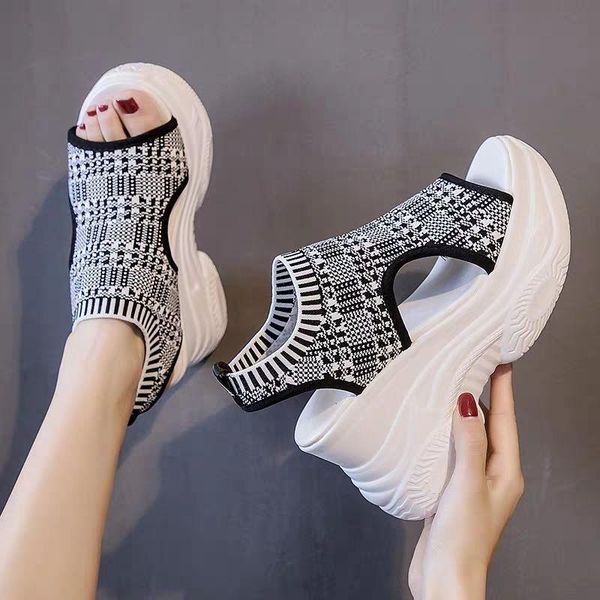 sandals 2021 summer slope heel women's fashion super fire thick sole inside high roman shoes women, Black
sandals 2021 summer slope heel women's fashion super fire thick sole inside high roman shoes women, Black