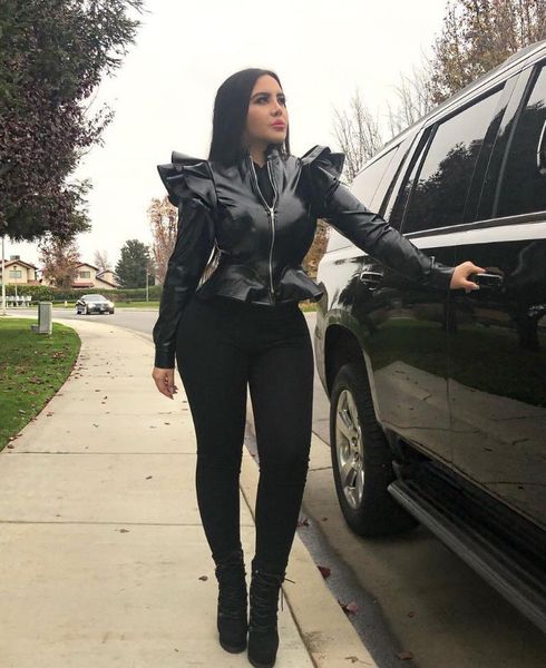 women's leather & faux office lady solid womens pu jackets and coats slim fashion jacket pockets motorcycle coat, Black
women's leather & faux office lady solid womens pu jackets and coats slim fashion jacket pockets motorcycle coat, Black