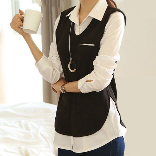 4xl big plus size feminina 2021 korean spring autumn women fake two piece loose thin long sleeve blouse shirts female bv01, White
4xl big plus size feminina 2021 korean spring autumn women fake two piece loose thin long sleeve blouse shirts female bv01, White