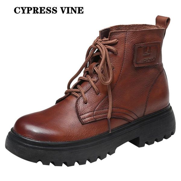 boots cypress vine women anckle genuine cow leather for spring autumn winter round toe anti-skid outsole by handmade size 35-41, Black
boots cypress vine women anckle genuine cow leather for spring autumn winter round toe anti-skid outsole by handmade size 35-41, Black