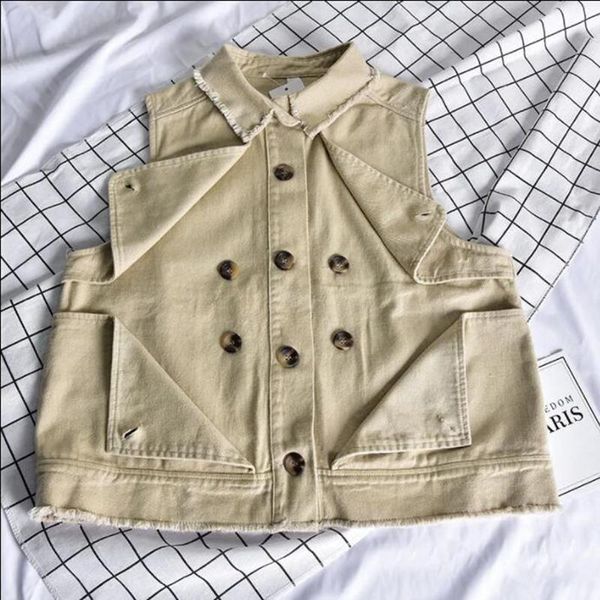 women's vests autumn cargo denim vest female spring fashion college jacket student women waistcoats solid single button sleeveless, Black;white
women's vests autumn cargo denim vest female spring fashion college jacket student women waistcoats solid single button sleeveless, Black;white