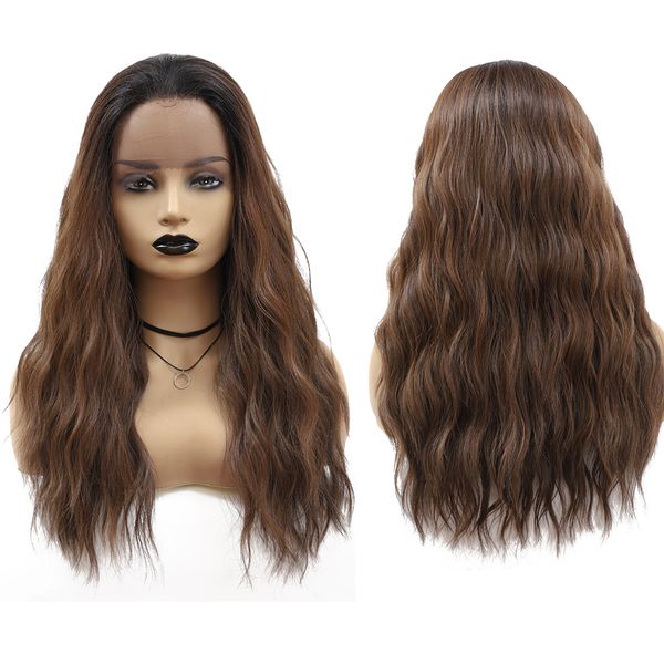 costume accessories ombre brown synthetic lace front wigs 26 inch natural wave hair for black women middle part lace wig high temperature, Silver
costume accessories ombre brown synthetic lace front wigs 26 inch natural wave hair for black women middle part lace wig high temperature, Silver