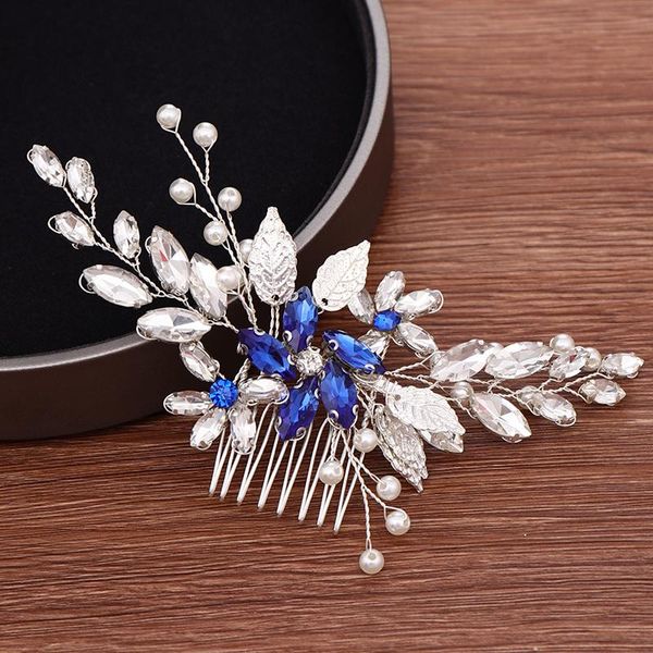 hair clips & barrettes blue crystal comb bridal tiara wedding accessories handmade leaf pearl women pins jewelry headpiece, Golden;silver
hair clips & barrettes blue crystal comb bridal tiara wedding accessories handmade leaf pearl women pins jewelry headpiece, Golden;silver