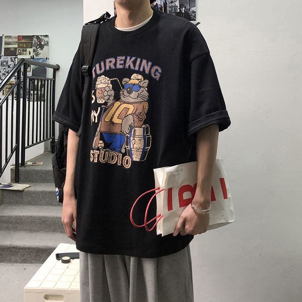 2021 new hip hop cat short sleeve mens cotton t shirts funny fashion tee streetwear kawaii japan high street shirt me 957s, Black
2021 new hip hop cat short sleeve mens cotton t shirts funny fashion tee streetwear kawaii japan high street shirt me 957s, Black