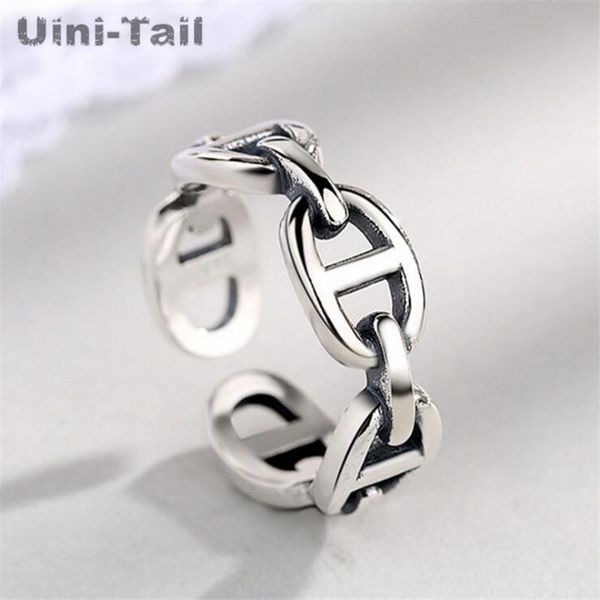 cluster rings uini-tail 925 silver retro irregular glossy chain open ring fashion personality trend jewelry ed719, Golden;silver
cluster rings uini-tail 925 silver retro irregular glossy chain open ring fashion personality trend jewelry ed719, Golden;silver
