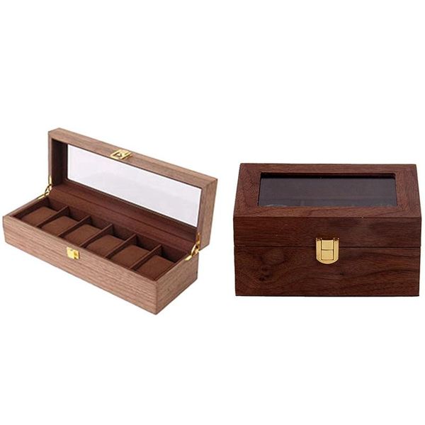watch boxes & cases retro wooden display case black walnut 6 digits wood box organizerwalnut grain, Black;blue
watch boxes & cases retro wooden display case black walnut 6 digits wood box organizerwalnut grain, Black;blue