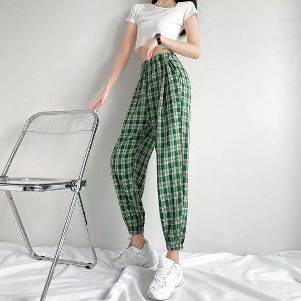 women's pants & capris retro plaid leggings women summer high waisted slim harem womens, Black;white
women's pants & capris retro plaid leggings women summer high waisted slim harem womens, Black;white