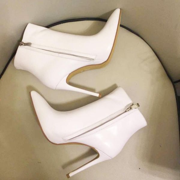 boots white leather ankle fashion stiletto heel pointed toe shoes plus size winter for women, Black
boots white leather ankle fashion stiletto heel pointed toe shoes plus size winter for women, Black
