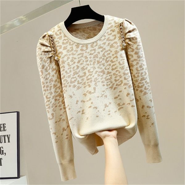 female puff sleeve jumper pullovers around the neck all-match female leopard print jumpers 6sy1, White;black
female puff sleeve jumper pullovers around the neck all-match female leopard print jumpers 6sy1, White;black