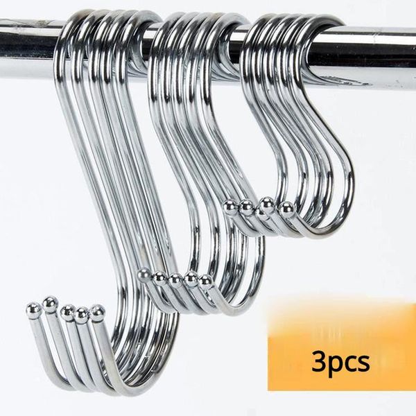 hooks & rails 3pcs kitchen s-shaped hook multifunctional wall door back wardrobe metal strong coat 
hooks & rails 3pcs kitchen s-shaped hook multifunctional wall door back wardrobe metal strong coat