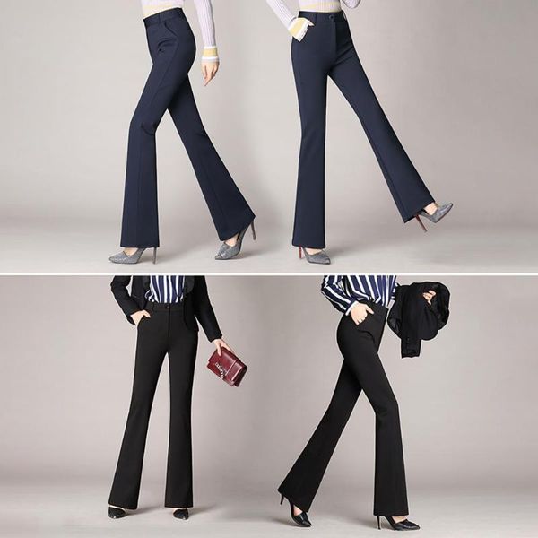 women's jeans long trousers tighten belly stretch solid colors straight beautiful casual loose slim flared formal wear, Blue 
women's jeans long trousers tighten belly stretch solid colors straight beautiful casual loose slim flared formal wear, Blue