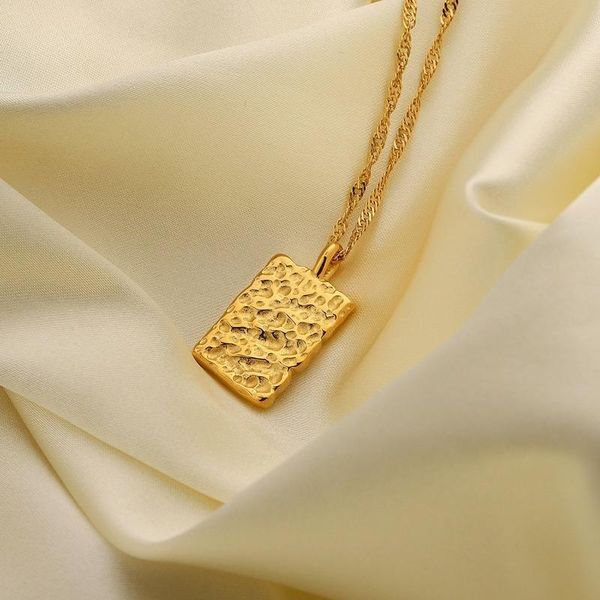 pendant necklaces heavy metal textured women necklace gold color plating width 135 mm square jewelry gift, Silver
pendant necklaces heavy metal textured women necklace gold color plating width 135 mm square jewelry gift, Silver