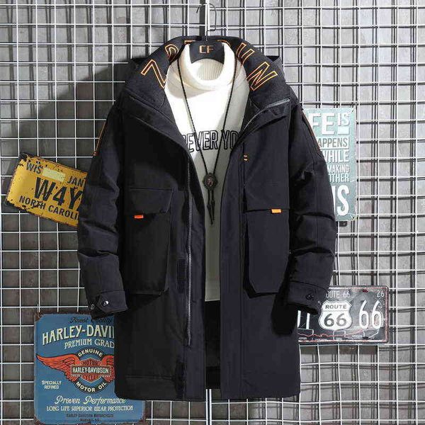 men's down parkas 2021 winter jacket thick coat hooded warm mid-length parka white duck fashion men t220921, Black
men's down parkas 2021 winter jacket thick coat hooded warm mid-length parka white duck fashion men t220921, Black