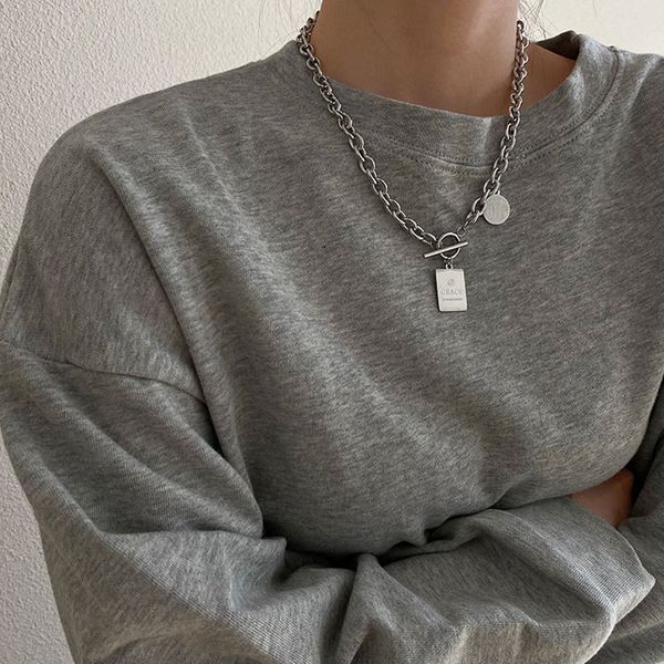 titanium steel light luxury niche design necklace female male trend hip-hop clavicle chain ins simple sweater chain long accessories, Silver
titanium steel light luxury niche design necklace female male trend hip-hop clavicle chain ins simple sweater chain long accessories, Silver