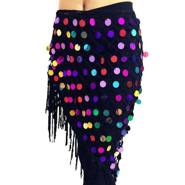 stage wear style belly dance hip scarf wrap belt skirt long tassel triangle hand crochet sequin coin accessories training clothes, Black;red
stage wear style belly dance hip scarf wrap belt skirt long tassel triangle hand crochet sequin coin accessories training clothes, Black;red