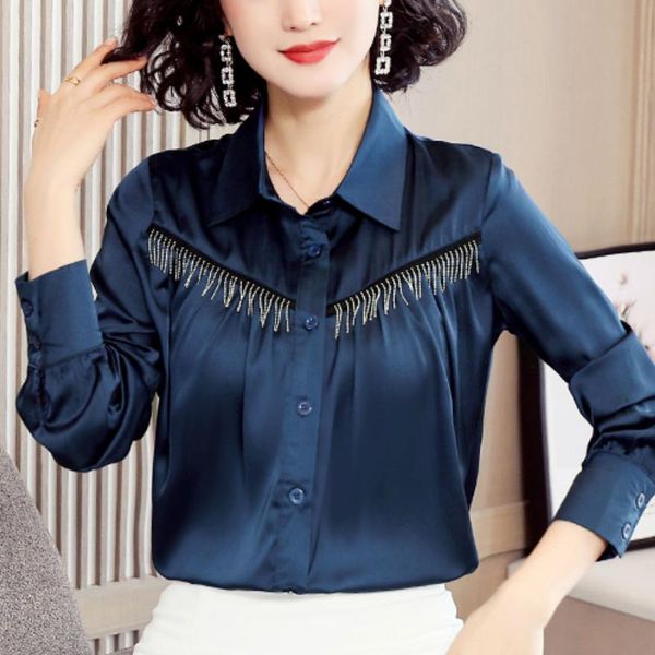 women's blouses & shirts blusas mujer de moda 2021 spring long sleeve blouse women turn down collar office chiffon blusa feminina c463, White
women's blouses & shirts blusas mujer de moda 2021 spring long sleeve blouse women turn down collar office chiffon blusa feminina c463, White