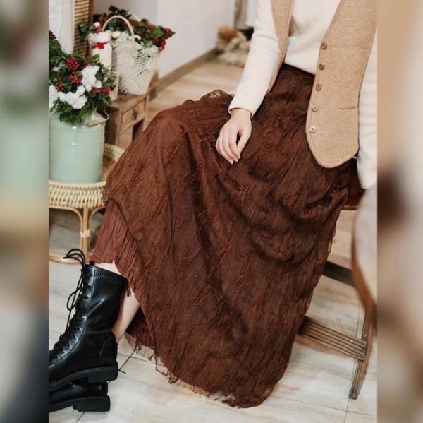 spring veil skirts women retro loose solid color pleated female fashion reversible mid-calf clothing, Black
spring veil skirts women retro loose solid color pleated female fashion reversible mid-calf clothing, Black