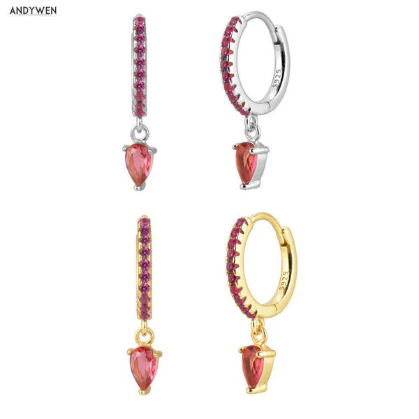 andywen 100% 925 sterling silver ovals rose red zircon cz pave drop earring luxury women rock punk piercing jewelry 210608
andywen 100% 925 sterling silver ovals rose red zircon cz pave drop earring luxury women rock punk piercing jewelry 210608