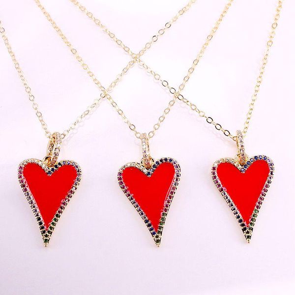 pendant necklaces 6pcs, red enamel heart necklace women jewelry charm for girl, Silver
pendant necklaces 6pcs, red enamel heart necklace women jewelry charm for girl, Silver