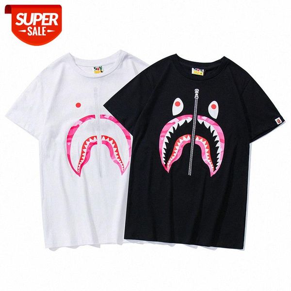 japanese tide brand pink camouflage zipper printing half-sleeved bottoming shirt men and women classic shark head short-sleeved t-shir #ai7p, White;black
japanese tide brand pink camouflage zipper printing half-sleeved bottoming shirt men and women classic shark head short-sleeved t-shir #ai7p, White;black