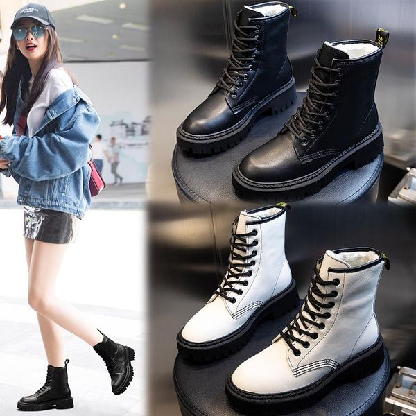 boots genuine leather women heels platform shoes woman booties chunky ankle female winter for 2021, Black
boots genuine leather women heels platform shoes woman booties chunky ankle female winter for 2021, Black