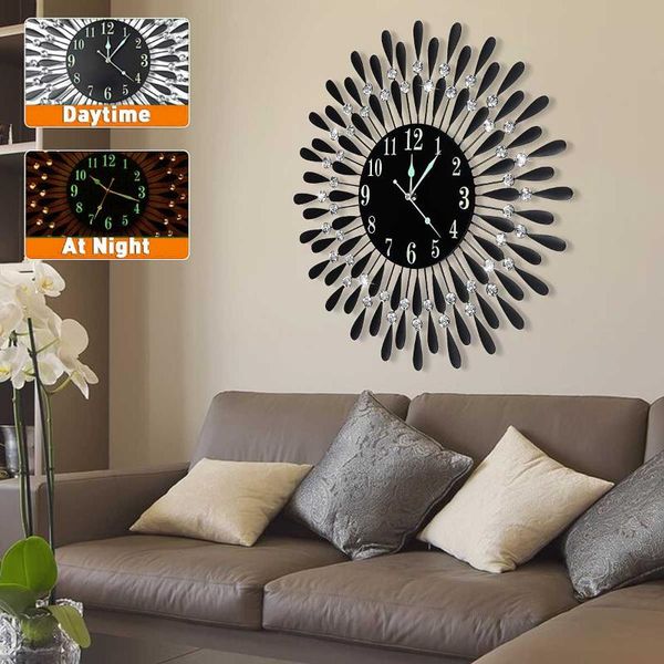 60x60cm newly 3d wall clock crystal sun modern style silent clocks for living room office home decoration digital wall clock
60x60cm newly 3d wall clock crystal sun modern style silent clocks for living room office home decoration digital wall clock