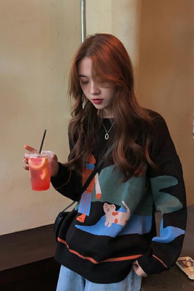 women's hoodies & sweatshirts winter korean fashion trendy hooded pullover clothes oversized cotton loose outer wear all-match casual w, Black
women's hoodies & sweatshirts winter korean fashion trendy hooded pullover clothes oversized cotton loose outer wear all-match casual w, Black
